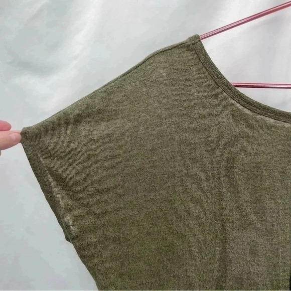 Lane Bryant Women's Top 14/16 Green Sleeveless Hi Low Tunic NWT - Picture 3 of 13